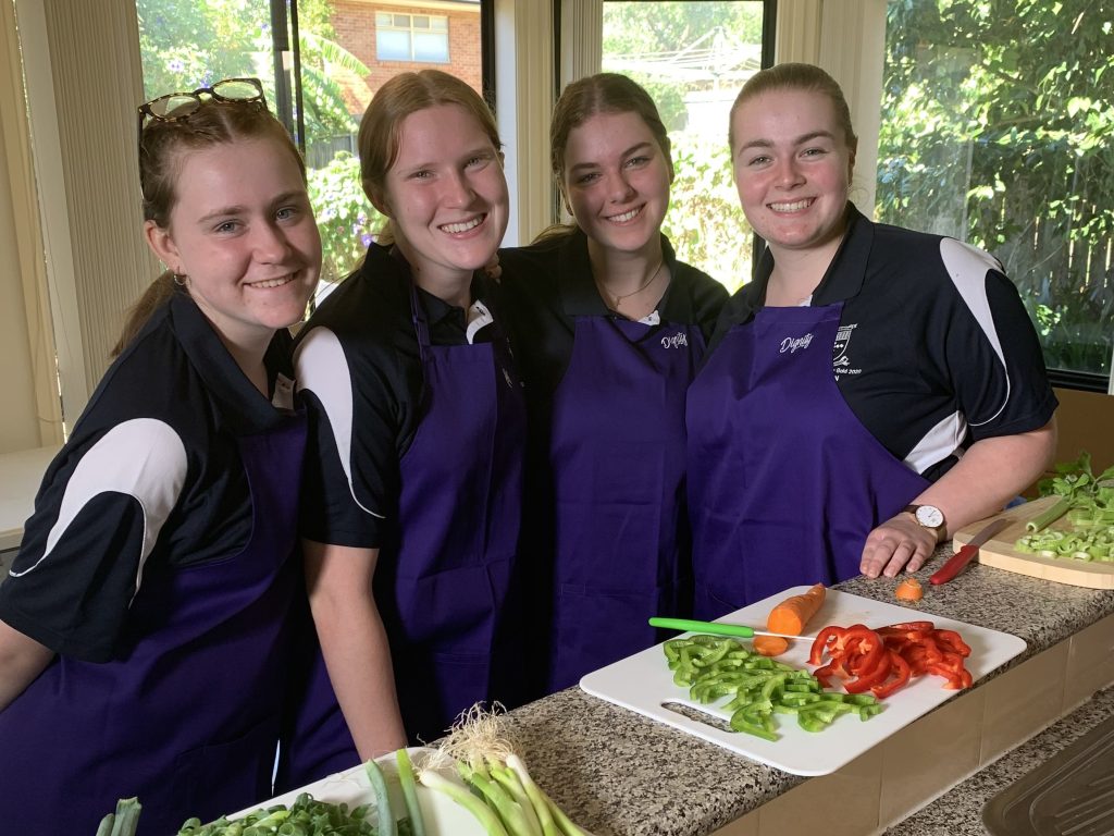 Students volunteering